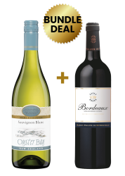 1 Btl Oyster Bay Sauvignon Blanc 75 Cl + 1 Btl Baron Philippe De Rothschild Bordeaux Rouge 75Cl