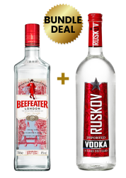 Buy 1 Bottle Beefeater Gin 75Cl, Get 1 Bottle Ruskov Vodka 1Lt Free