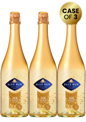 3 Bottles Blue Nun Sparkling 24K Gold Edition 75Cl Promo