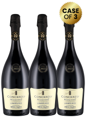 3 Bottles Concerto Reggiano Lambrusco Rosso Secco 75Cl Promo