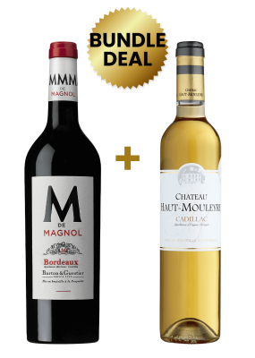 1 Btl M De Magnol Bordeaux Merlot Cabernet Sauvignon 75Cl + 1 Btl Chateau Haut-Mouleyre Cadillac 50Cl