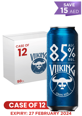Viiking Strong Beer 8.5% Can 50 CL X 12 Case
