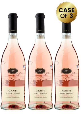 3 Bottles Canti Pinot Grigio Delle Venezie Doc Rose 75Cl Promo