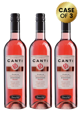 3 Bottles Canti Puglia Igt Zinfandel  Rose 75Cl Promo