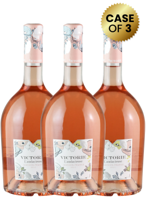 3 Bottles Victorie L'audacieuse Luberon Rose 75Cl Promo