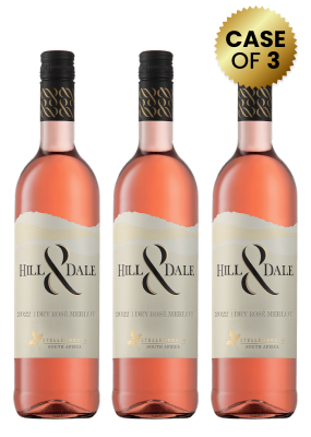 3 Bottles Hill & Dale Dry Rose Merlot 75Cl Promo