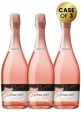 3 Bottles Yellow Tail Bubbles Rose 75 Cl Promo
