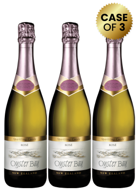 3 Bottles Oyster Bay Sparkling Cuvee Rose 75Cl Promo