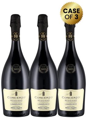 3 Bottles Concerto Reggiano Lambrusco Rosso Secco 75Cl Promo