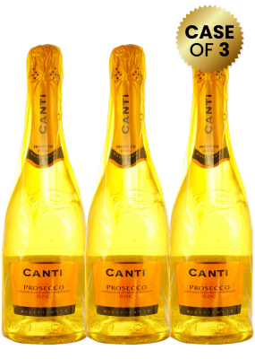 3 Bottles Canti Prosecco DOC Extra Dry Millesimato Special Edition 75 Cl Promo
