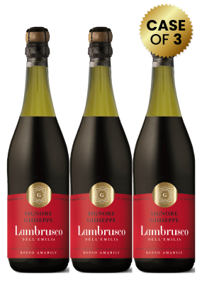 3 Bottles Signore Giuseppe Lambrusco Dell'emilia Rosso Amabile 75Cl Promo