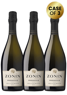 3 Bottles Zonin Prosecco Millesimato Brut 75Cl Promo