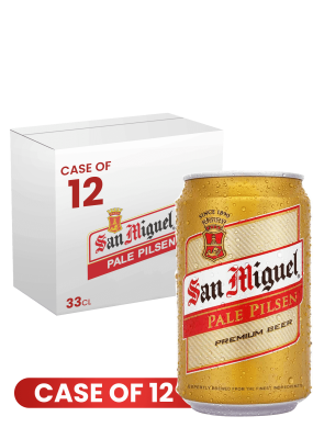 San Miguel Pale Pilsen Can 33 CL X 12 Case