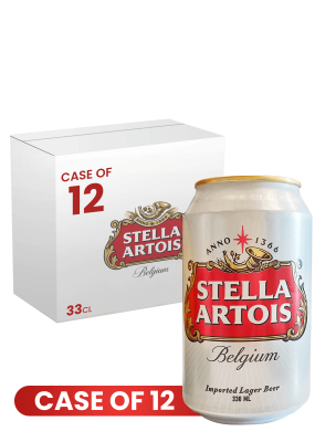 Stella Artois Can 33 CL X 12 Case