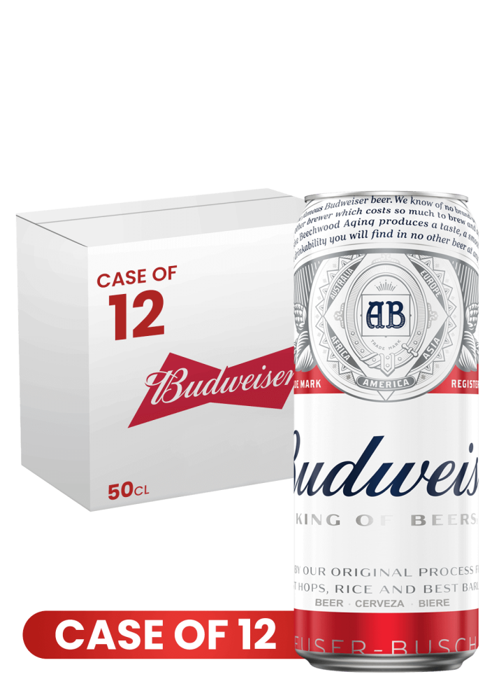 Budweiser Can 50 CL X 12 Case