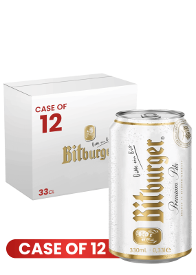 Bitburger Premium Beer Can 33 CL X 12 Case