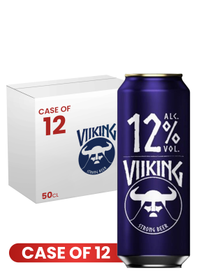 Viiking Strong Beer 12% Can 50 CL X 12 Case
