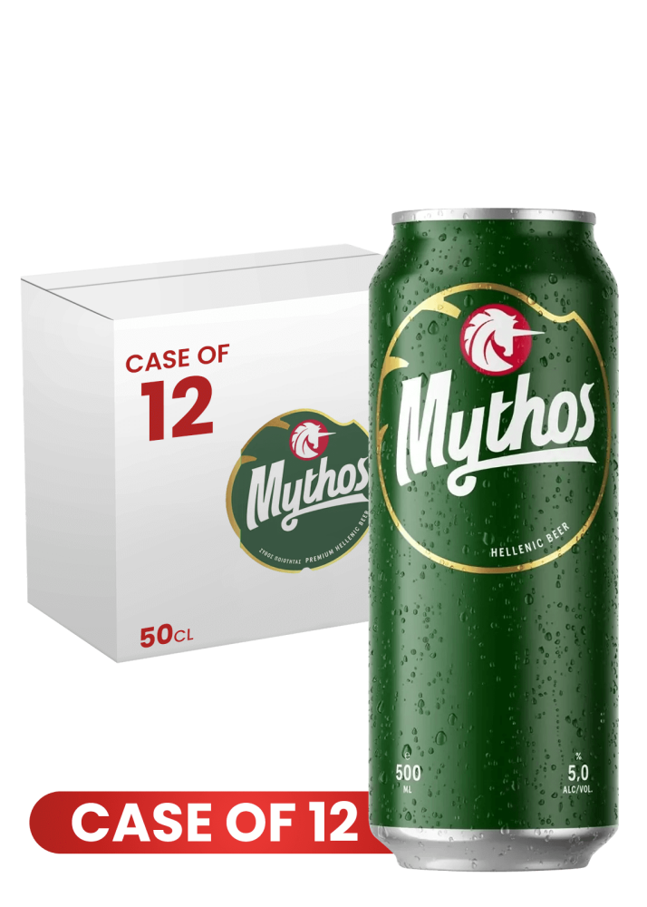 Mythos Beer Can 50 Cl X 12 Case