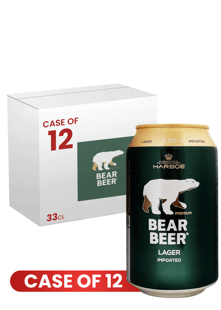 Bear Beer Can 5% 33Cl X 12 Case