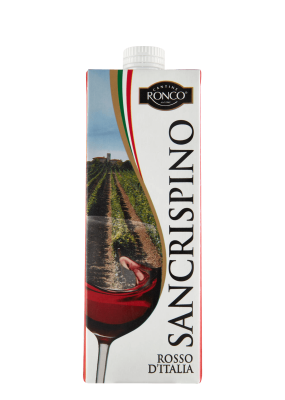 San Crispino Vino Rosso Brik 1L By Cantine Ronco