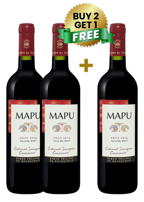 Mapu Cabernet Sauvignon/Carmenere 75Cl (Buy 2 Get 1 Free)